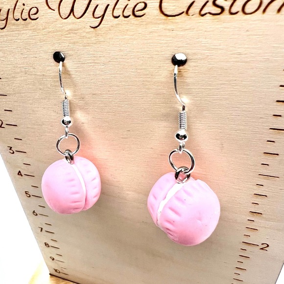 Macaron Cookie Earrings - Snack Earrings - Novelty Earrings- Food Earrings - Picture 11 of 11